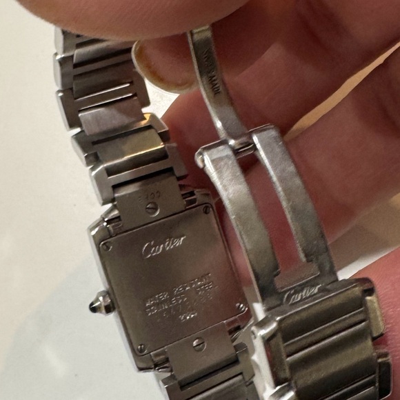 Cartier Stainless Steel, white face with a diamond bezel Women's Watch - Picture 6 of 7